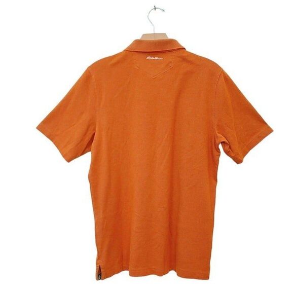 Eddie Bauer Polo Shirt Mens Small Orange Travex Short Sleeve Golf Outdoor - Picture 6 of 9